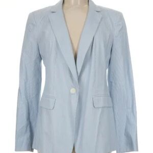 Light Blue Women's Single-Button Blazer